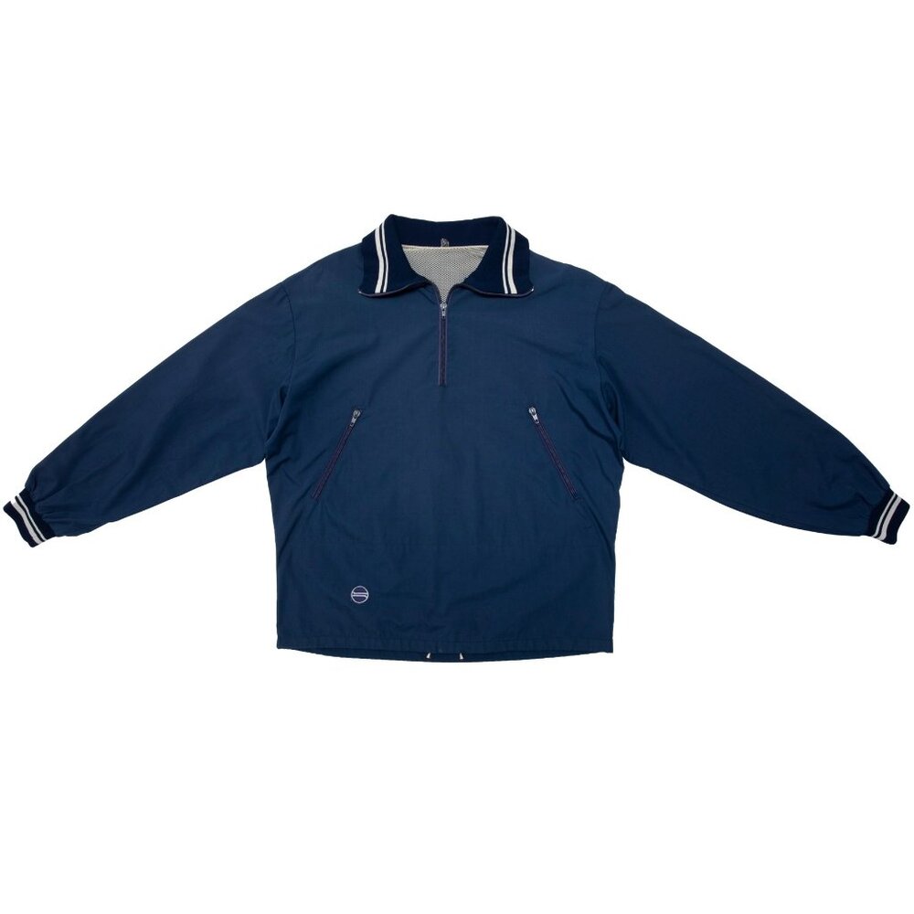 Kongress (Norway) 70s Vintage Trevira Ribbed Collar Half-Zip Pullover : L